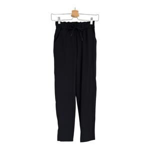 Lululemon Keep Moving Pants 7/8 High Rise Black Women's 2 Stretch Trouser Casual